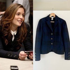 Diane Von Furstenburg Bette Plaid Blazer ASO Gossip Girl Blair Waldorf